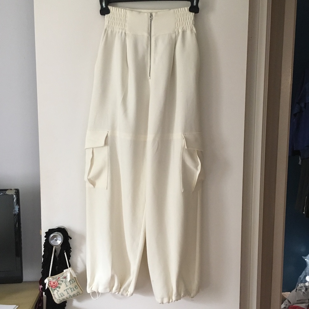 JEANASIS Japan Cream Cargo Pocket Pants S